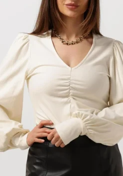 beige gestuz blouses rifagz v-neck blouse