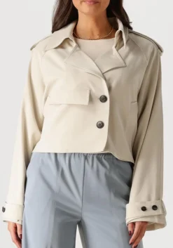beige gestuz trenchcoats gzedina short jacket