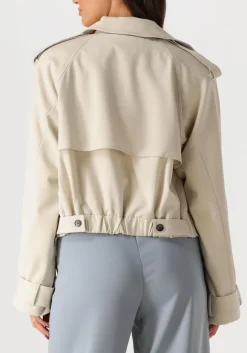 beige gestuz trenchcoats gzedina short jacket