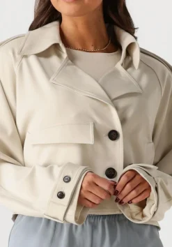 beige gestuz trenchcoats gzedina short jacket
