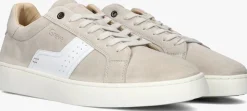 beige greve lage sneakers wave
