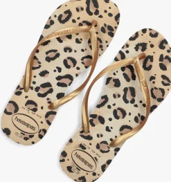 beige havaianas teenslippers slim animals