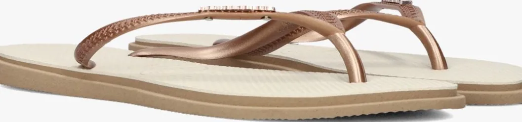 beige havaianas teenslippers slim point