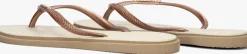 beige havaianas teenslippers slim point