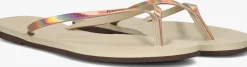 beige havaianas teenslippers you metallic