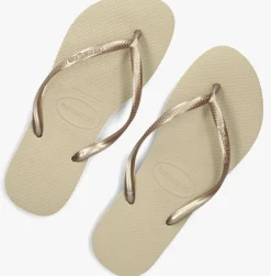 beige havaianas teenslippers slim dames