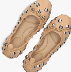 beige hogan ballerina's h684 ballerina borchie