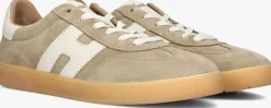 beige hogan lage sneakers cool allacciato h