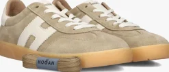 beige hogan lage sneakers cool allacciato h