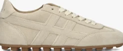 beige hogan lage sneakers h693 allacciato h
