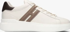 beige hogan lage sneakers h580 allacciato h slash