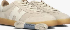beige hogan lage sneakers hogan cool allacciato h