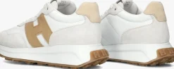 beige hogan lage sneakers h641 allacciato