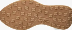 beige hogan lage sneakers h641 allacciato