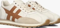 beige hogan lage sneakers h671 allacciato