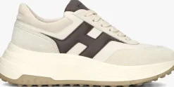 beige hogan lage sneakers h669 allacciato h