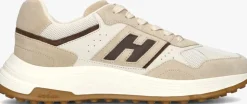 beige hogan lage sneakers hyperlight allacciato h