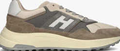 beige hogan lage sneakers hyperlight allacciato h