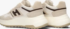 beige hogan lage sneakers h669 allacciato h