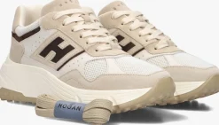 beige hogan lage sneakers h669 allacciato h