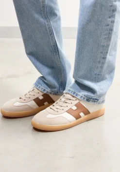 beige hogan sneakers hogan cool allacciato h