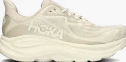 beige hoka lage sneakers clifton 10