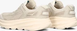 beige hoka lage sneakers clifton one9 d