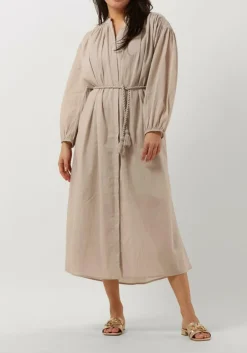 beige ibana midi jurk donte