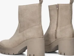 beige lina locchi enkellaarsjes l1201