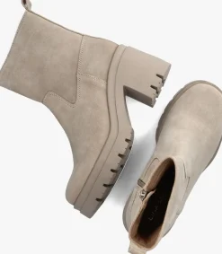 beige lina locchi enkellaarsjes l1201