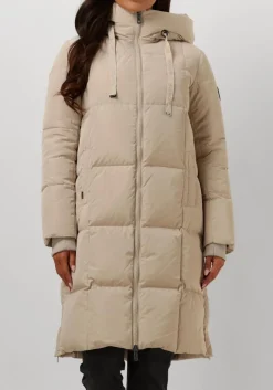 beige mos mosh gewatteerde jas nova square down coat