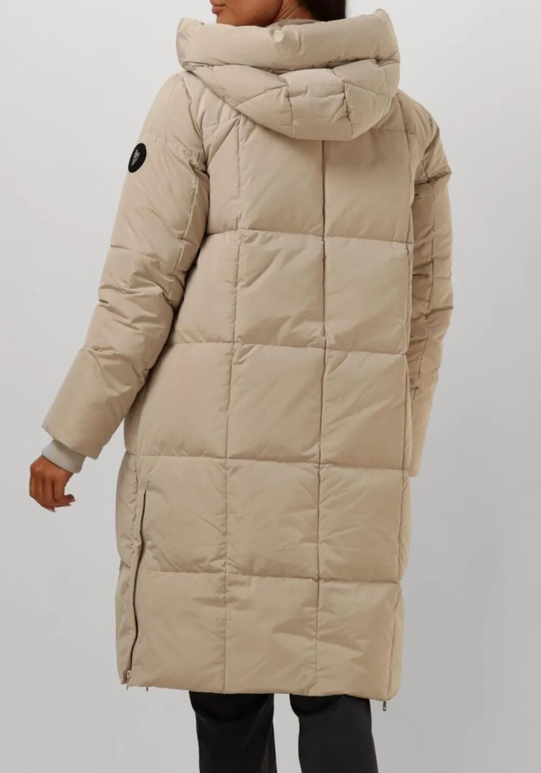 beige mos mosh gewatteerde jas nova square down coat