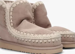 beige mou vachtlaarzen eskimo 18 glitter logo