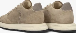 beige nubikk lage sneakers rose nomad fur