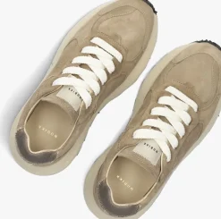 beige nubikk lage sneakers rose nomad fur