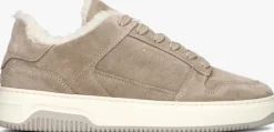 beige nubikk lage sneakers basket court fur