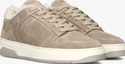 beige nubikk lage sneakers basket court fur