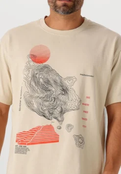 beige peak performance t-shirt m graphic tee