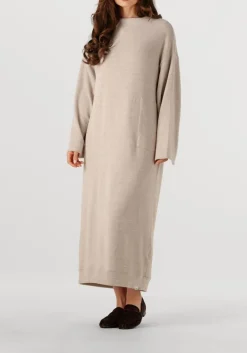 beige penn & ink midi jurk dress w25t1191