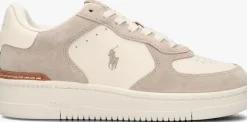 beige polo ralph lauren lage sneakers masters crt low top d