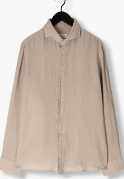 beige profuomo casual overhemd shirt x-cutaway sc linnen