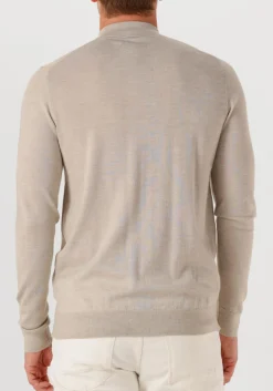 beige profuomo coltrui pullover mock neck merino