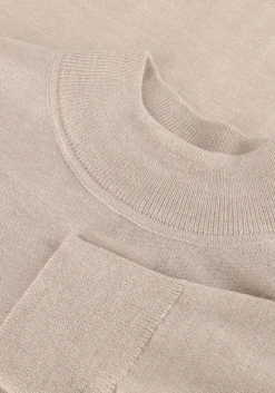 beige profuomo coltrui pullover mock neck merino