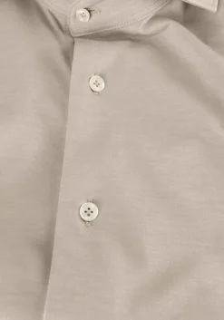 beige profuomo klassiek overhemd shirt x-cutaway japanese knitted