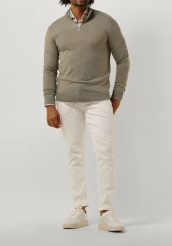 beige profuomo klassiek overhemd shirt x-cutaway japanese knitted