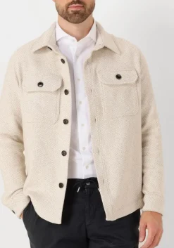 beige profuomo overshirt overshirt texture