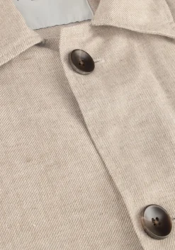 beige profuomo overshirt overshirt co/linen beige