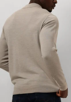 beige profuomo polo polo long sleeve