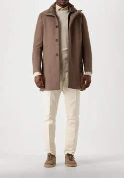 beige profuomo trui pullover crew neck