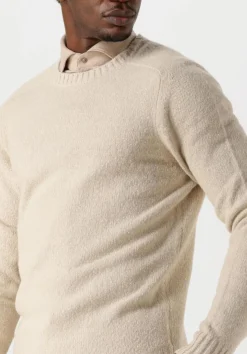 beige profuomo trui pullover crew neck